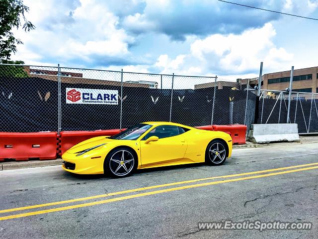 Ferrari 458 Italia spotted in Detroit, Michigan