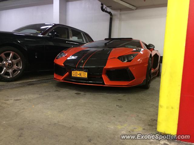 Lamborghini Aventador spotted in Lower Manhattan, New York