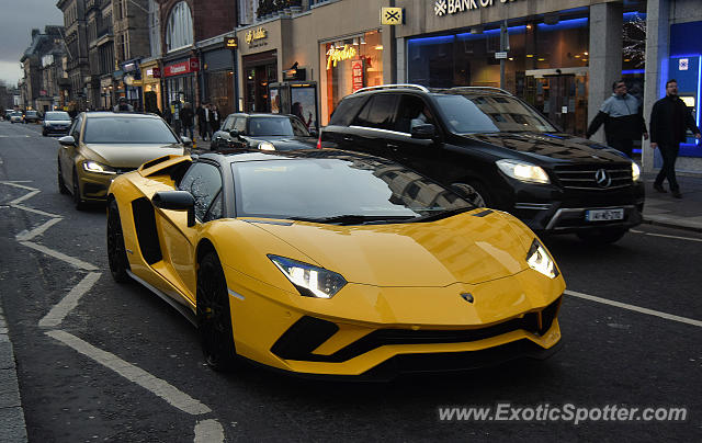 Lamborghini Aventador spotted in Edinburgh, United Kingdom