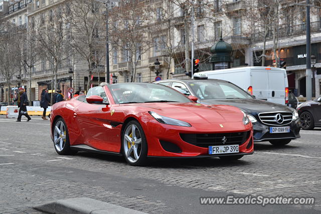 Ferrari Portofino spotted in Paris, France