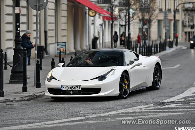 Ferrari 458 Italia spotted in Warsaw, Poland