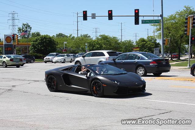 Lamborghini Aventador spotted in Northbrook, Illinois