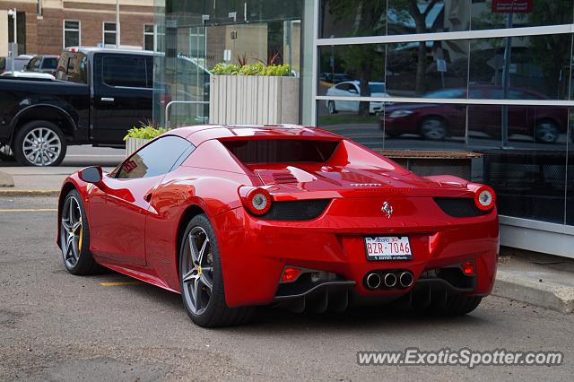 Ferrari 458 Italia spotted in Edmonton, Canada