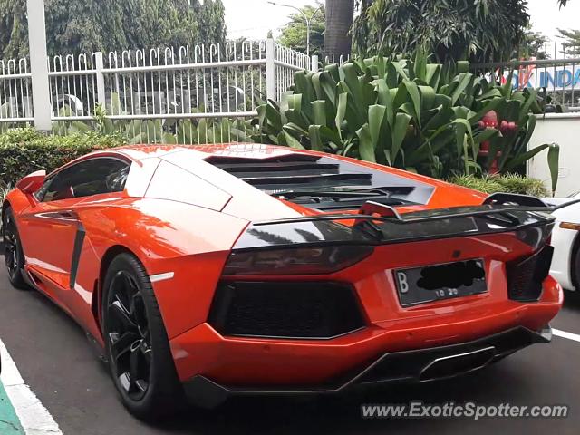 Lamborghini Aventador spotted in Jakarta, Indonesia