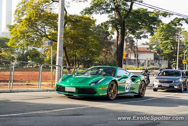 Ferrari 488 GTB spotted in São Paulo, SP, Brazil