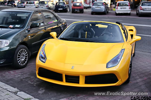 Ferrari 488 GTB spotted in Warsaw, Poland