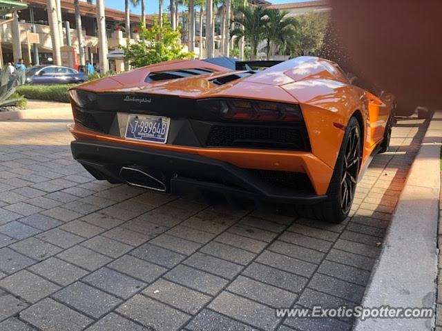 Lamborghini Aventador spotted in Coral Gables, Florida
