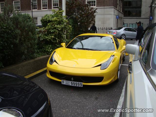 Ferrari 458 Italia spotted in London, United Kingdom