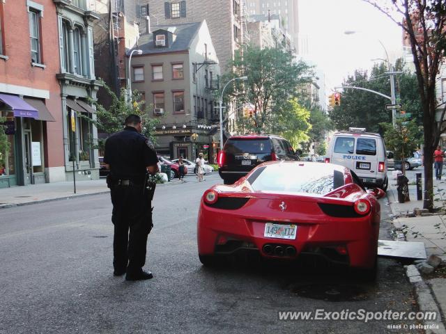 Ferrari 458 Italia spotted in Manhattan, New York