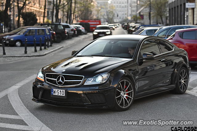 Mercedes C63 AMG Black Series spotted in Warsaw, Poland
