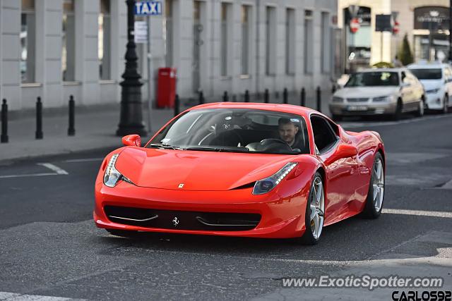 Ferrari 458 Italia spotted in Warsaw, Poland