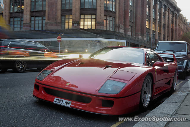 Ferrari F40 spotted in London, United Kingdom