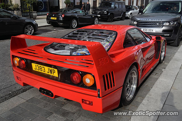 Ferrari F40 spotted in London, United Kingdom