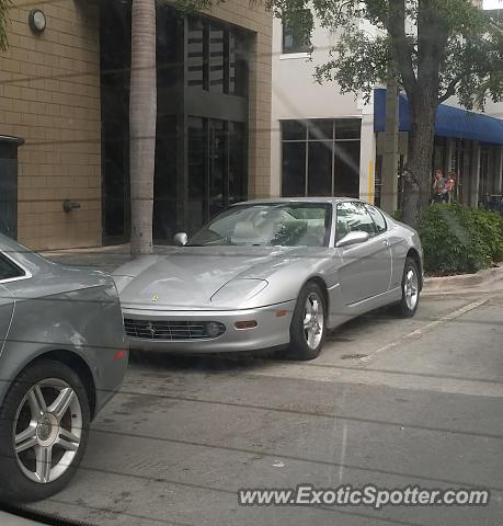 Ferrari 456 spotted in Coral Gables, Florida