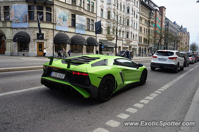 Lamborghini Aventador spotted in Stockholm, Sweden