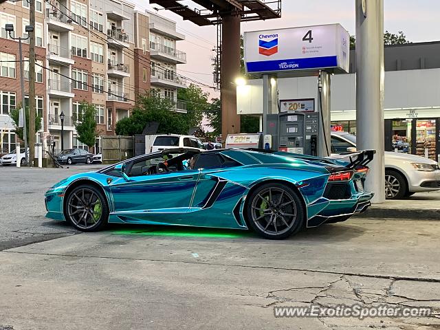 Lamborghini Aventador spotted in Buckhead, Georgia