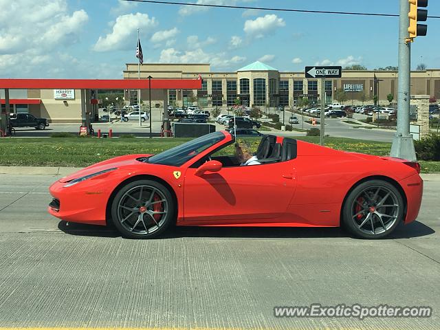 Ferrari 458 Italia spotted in Waukee, Iowa