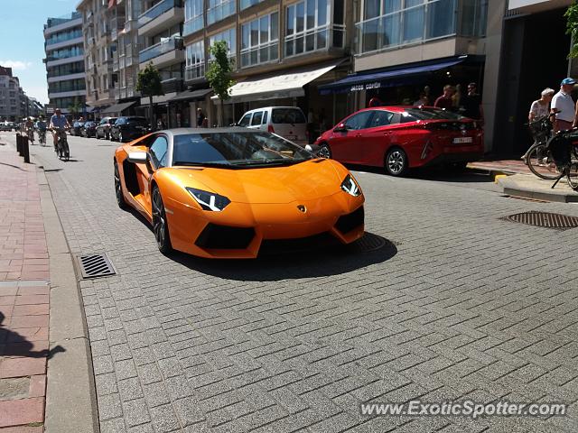 Lamborghini Aventador spotted in Knokke, Belgium