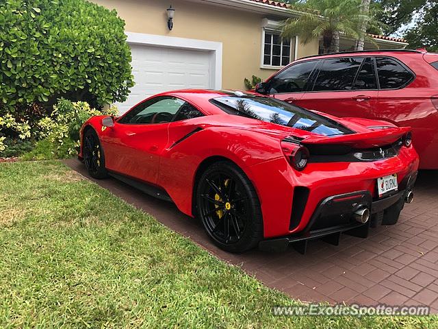 Ferrari 488 GTB spotted in Coral Gables, Florida