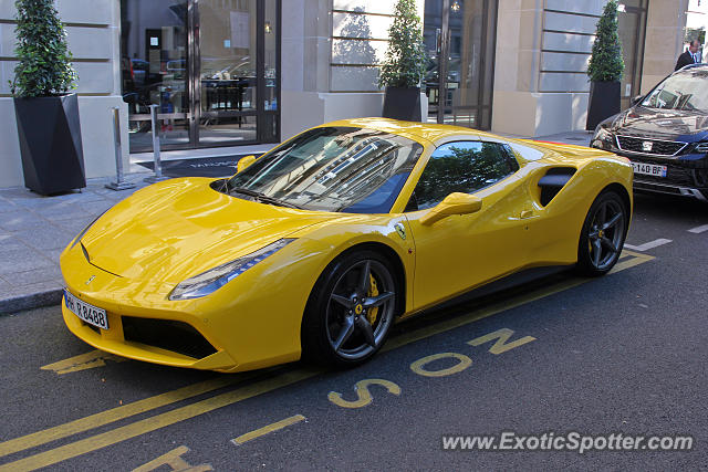 Ferrari 488 GTB spotted in Paris, France