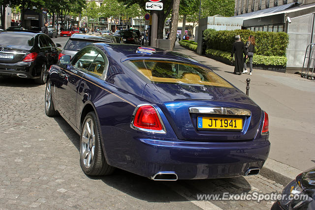 Rolls-Royce Wraith spotted in Paris, France
