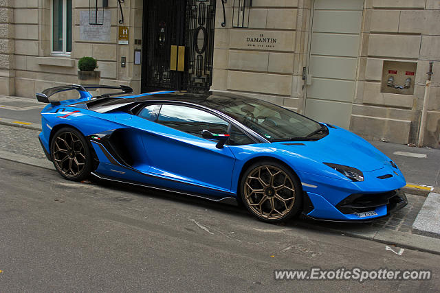 Lamborghini Aventador spotted in Paris, France