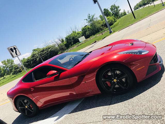 Ferrari F12 spotted in Barrington, Illinois