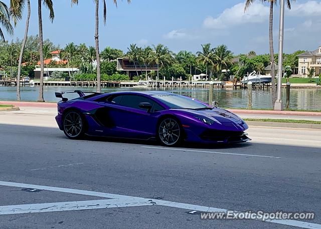 Lamborghini Aventador spotted in Miami, Florida