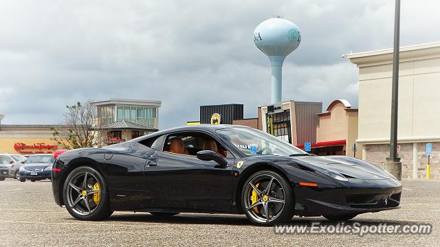 Ferrari 458 Italia spotted in Edina, Minnesota