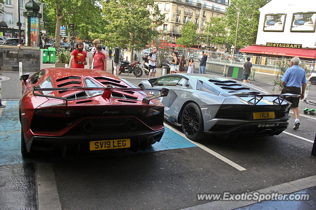 Lamborghini Aventador spotted in Paris, France