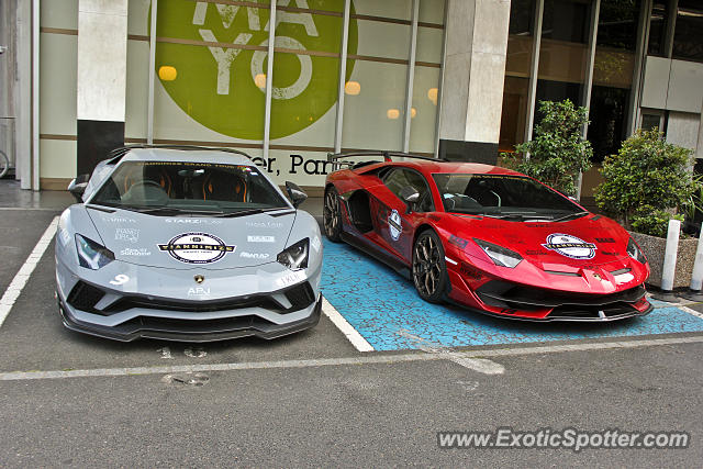 Lamborghini Aventador spotted in Paris, France