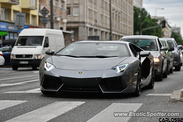Lamborghini Aventador spotted in Warsaw, Poland
