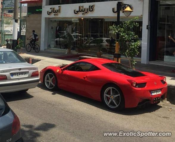 Ferrari 458 Italia spotted in Tehran, Iran