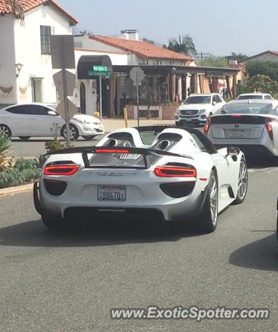 Porsche 918 Spyder spotted in Rancho Santa Fe, California