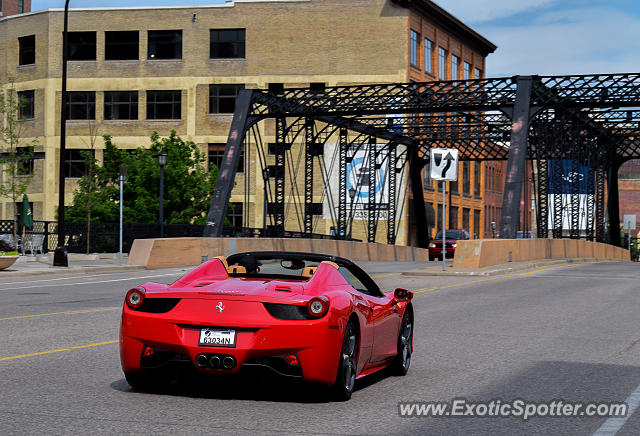 Ferrari 458 Italia spotted in Minneapolis, Minnesota
