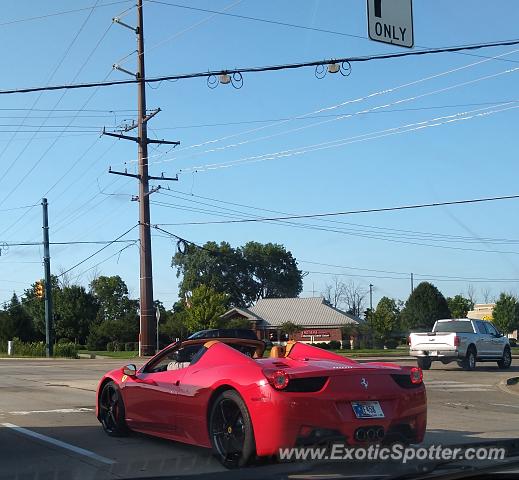Ferrari 458 Italia spotted in Plainfield, Indiana