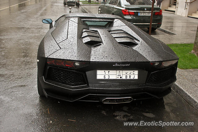 Lamborghini Aventador spotted in Paris, France