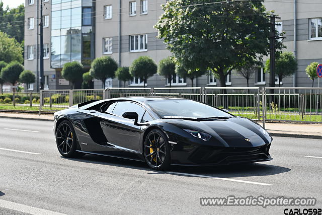 Lamborghini Aventador spotted in Warsaw, Poland