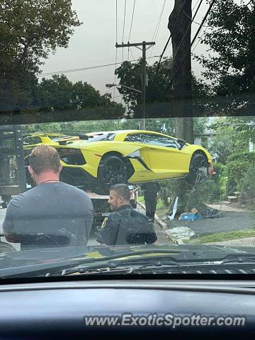 Lamborghini Aventador spotted in South newark, New Jersey