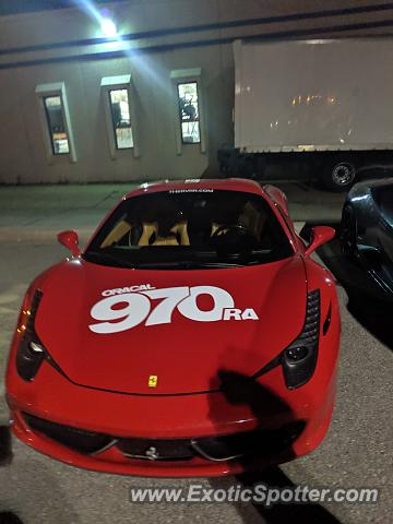 Ferrari 458 Italia spotted in La Crosse, Wisconsin