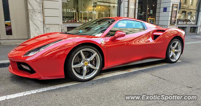 Ferrari 488 GTB spotted in Zurich, Switzerland
