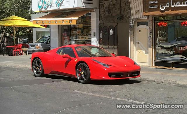 Ferrari 458 Italia spotted in Tabriz, Iran