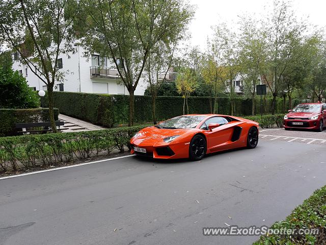 Lamborghini Aventador spotted in Het Zoute, Belgium