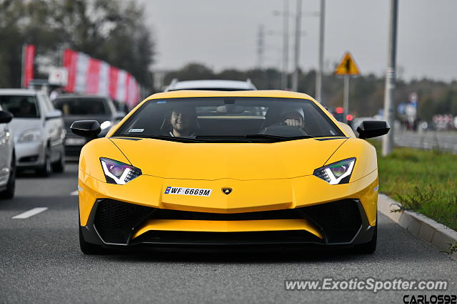 Lamborghini Aventador spotted in Warsaw, Poland