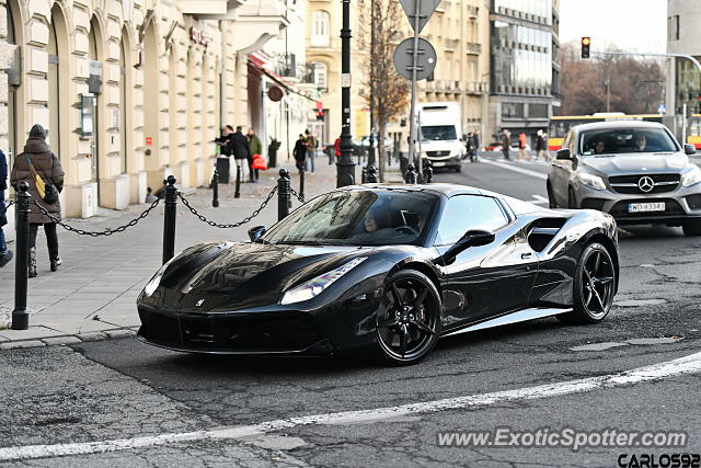 Ferrari 488 GTB spotted in Warsaw, Poland
