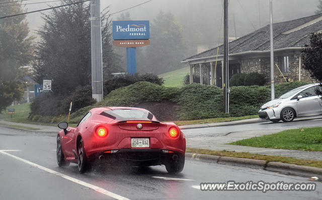 Alfa Romeo 4C spotted in Boone, North Carolina
