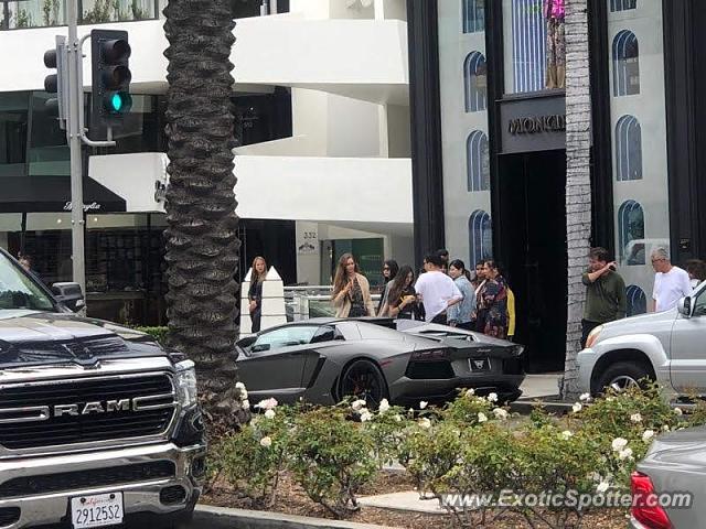 Lamborghini Aventador spotted in Beverly Hills, California