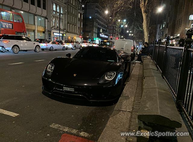 Porsche 918 Spyder spotted in London, United Kingdom