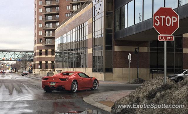 Ferrari 458 Italia spotted in Des Moines, Iowa