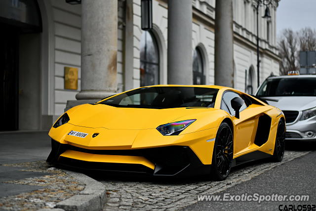Lamborghini Aventador spotted in Warsaw, Poland